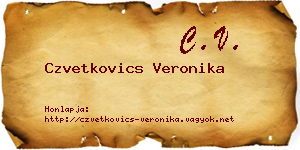 Czvetkovics Veronika névjegykártya